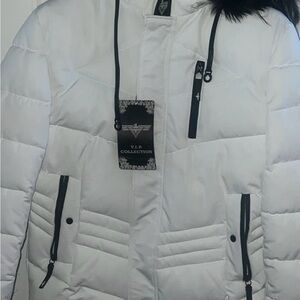 VIP Men's White Puffer Jacket